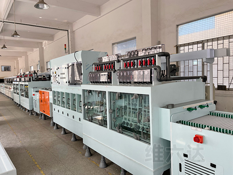Development, etching and continuous film removal production line